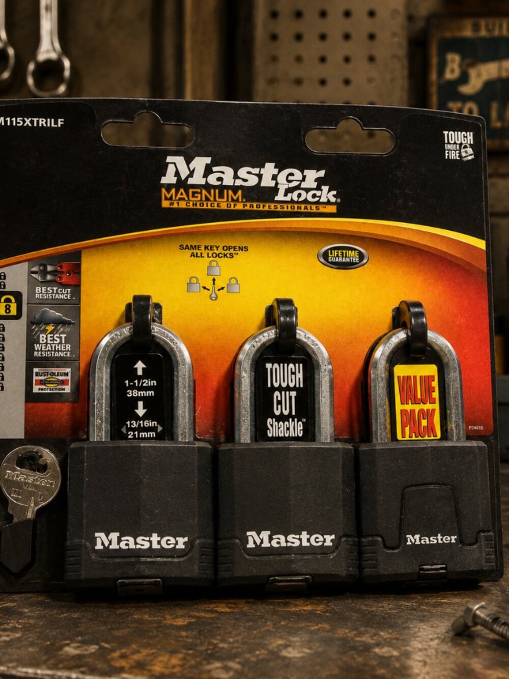 Master Magnum Laminated Steel Padlock 3 Pack